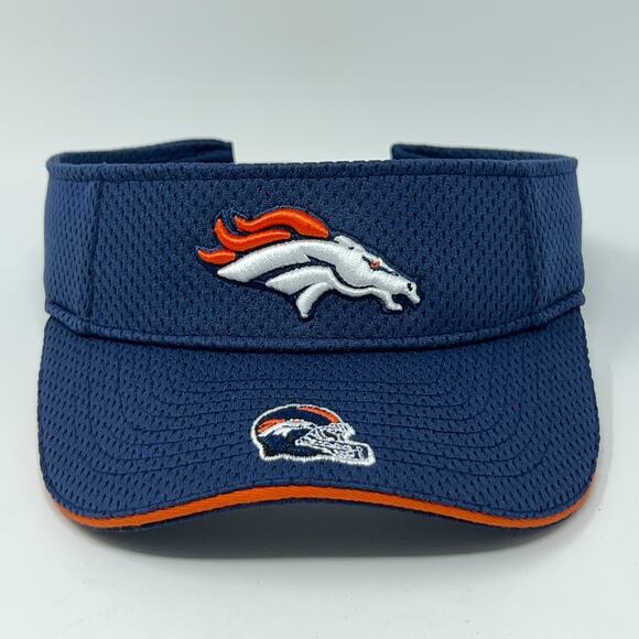 Denver Broncos Visor Hat Cap NFL Football Jersey Mesh Strapback Blue - Picture 1 of 10